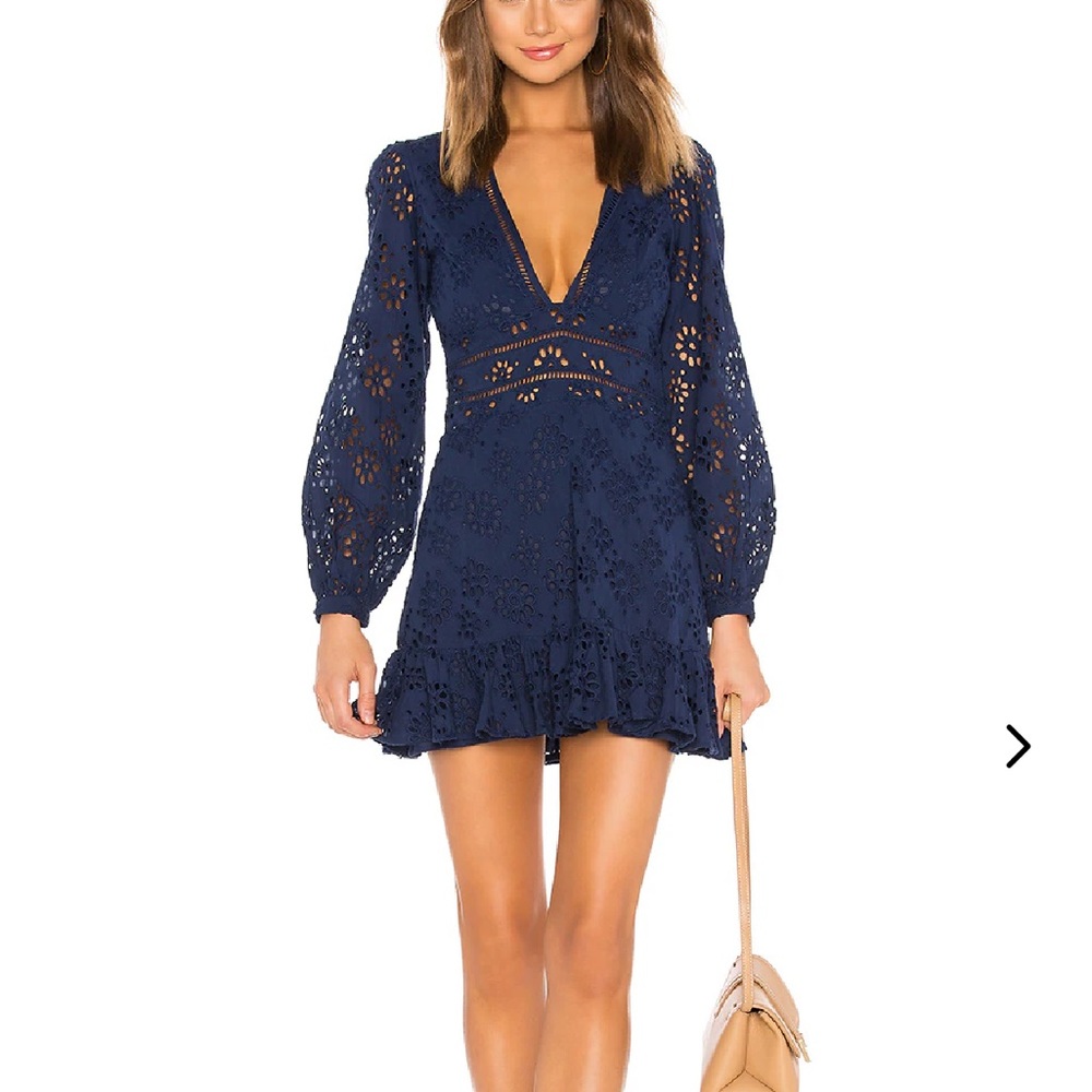 Lovers + Friends Deep Navy Jain Mini Dress